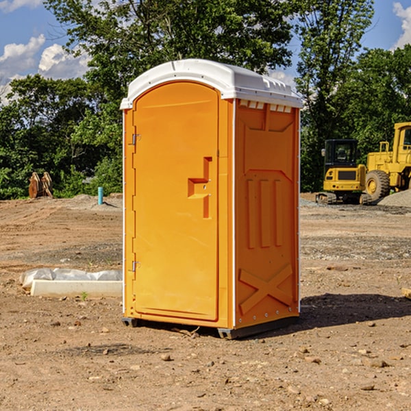 can i customize the exterior of the porta potties with my event logo or branding in Serena